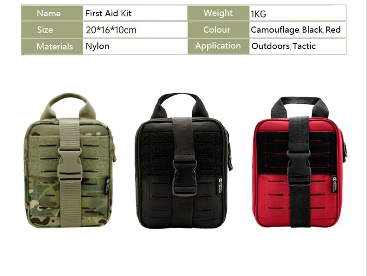 Survival First Aid Kit Medical Pouch Outdoor Emergency Survival Gear and Equipment for Hiking Camping Hunting Travel