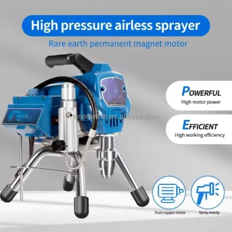 Portable 495 small airless paint sprayer piston pump manual from factory