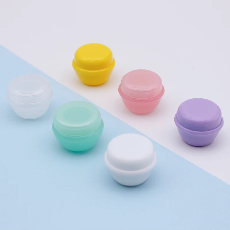 Cosmetic beauty empty cream jar with lid cute mushroom shape 5ml 30ml plastic cream container