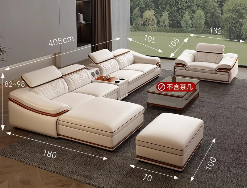 Big house combination Top quality living room new U shaped sofa designs Fancy New Model corner Seater home furniture On Sales