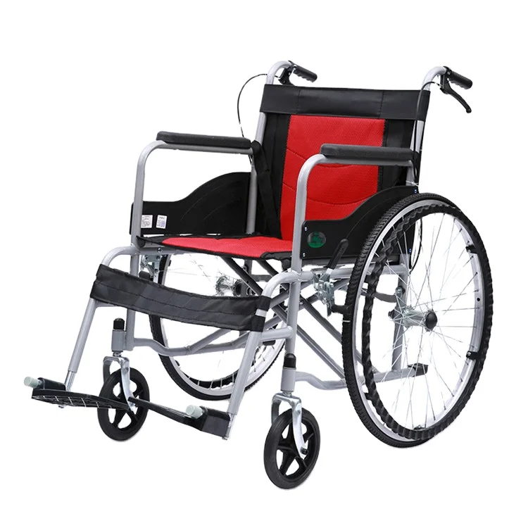 Portable Wheel Chair Cheapest Foldable Lightweight Manual Wheelchair Folding Aluminum Alloy Wheelchairs Price For Disabled Sale