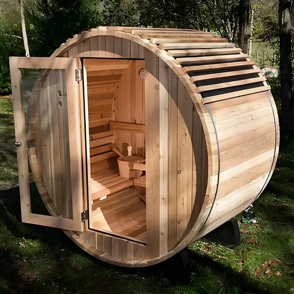 Outdoor luxury Han circular Hemlock sweat steaming room