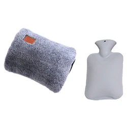 Plush Cloth Hand Warmer Student Hot Water Bottle With Premium Rubber For Pain Relief