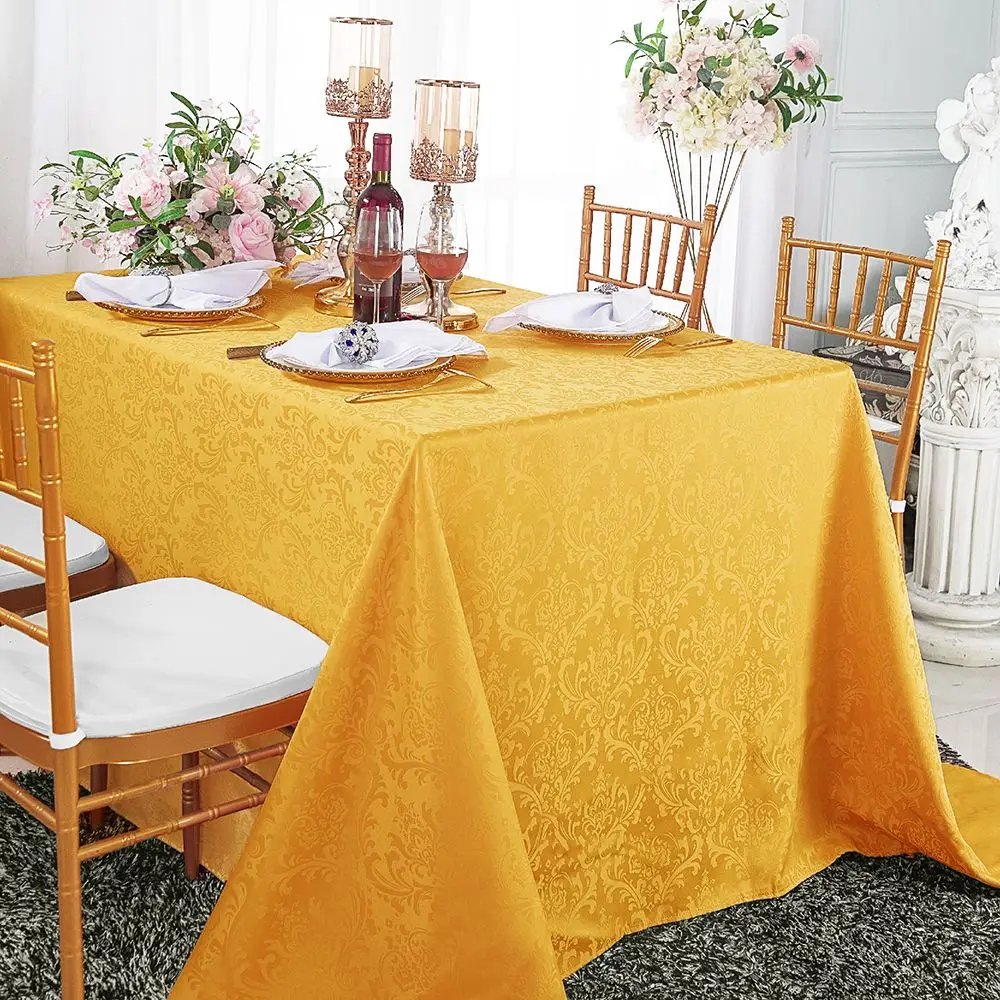Foshan Table Cover New Design  Table Cloth Printed Jacquard Customized Tablecloth Edge Binding Flower Waterproof OEM