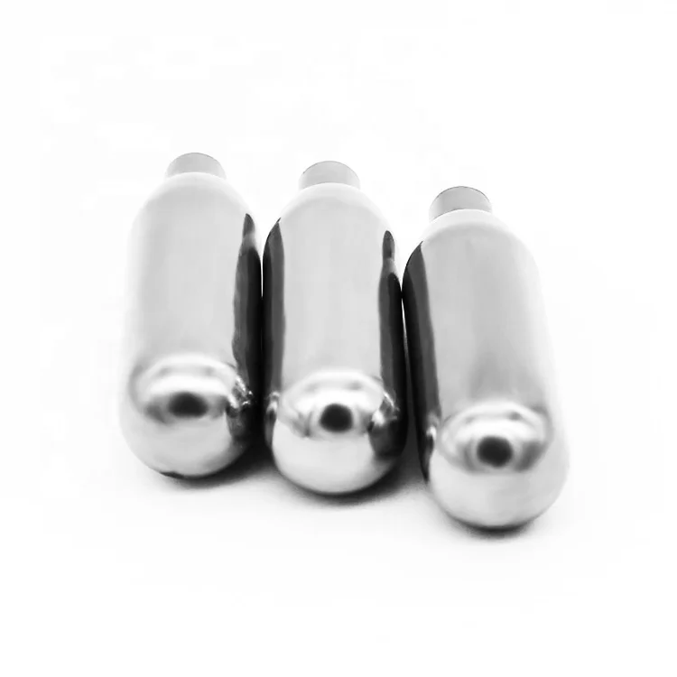 empty n2o cartridge airless nitrous oxide bottles for 8g N2O laughing gas CO2 whipped cream chargers