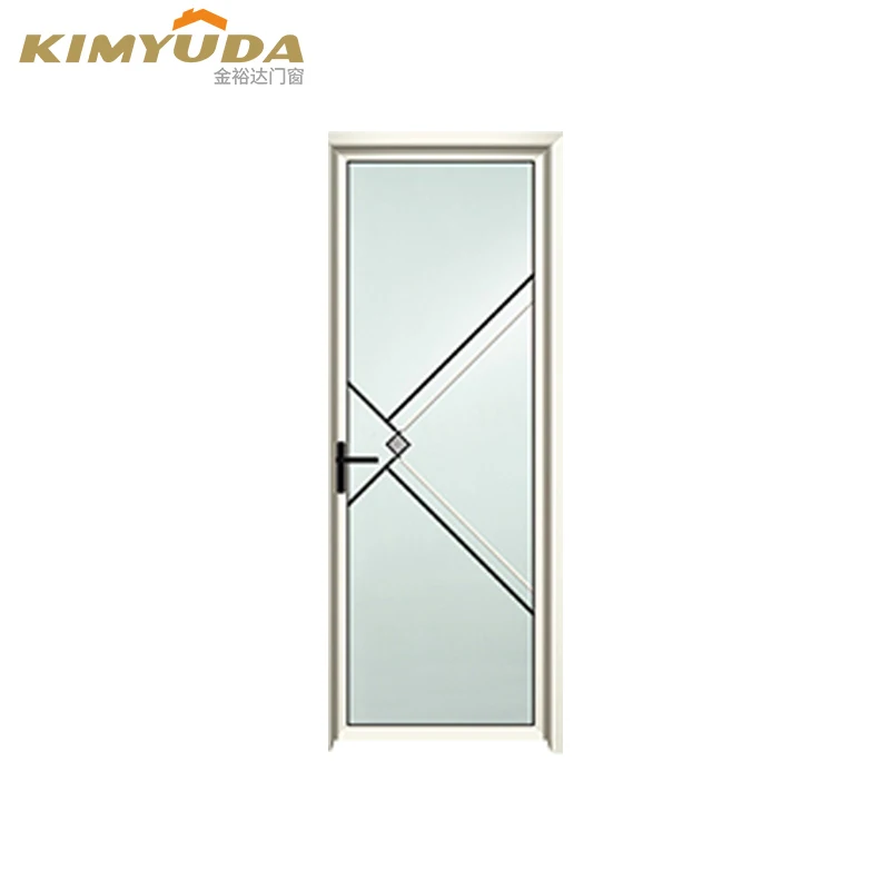 Waterproof White Kerala Balcony Toilet Interior Door Design Glass Bathroom Door Price Aluminium Hinged Doors
