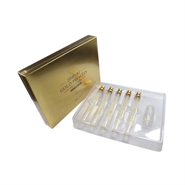 Collagen Thread Removal Wrinkles Facial Thread Lift Gold Protein Peptide Line Carving Face Serum