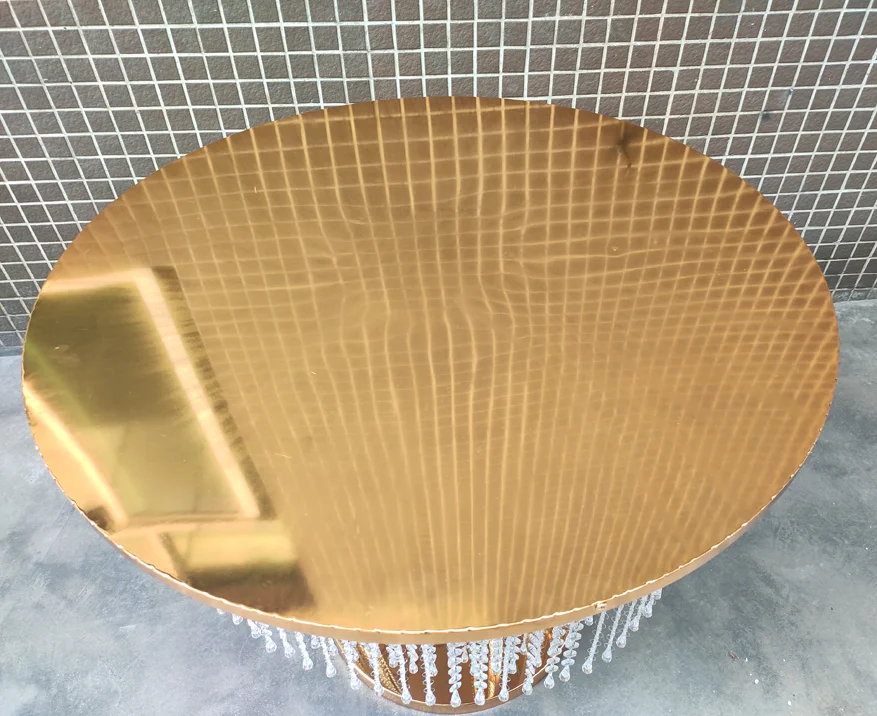 
 Свадебный стол для торта с золотыми кристаллами, новый дизайн  