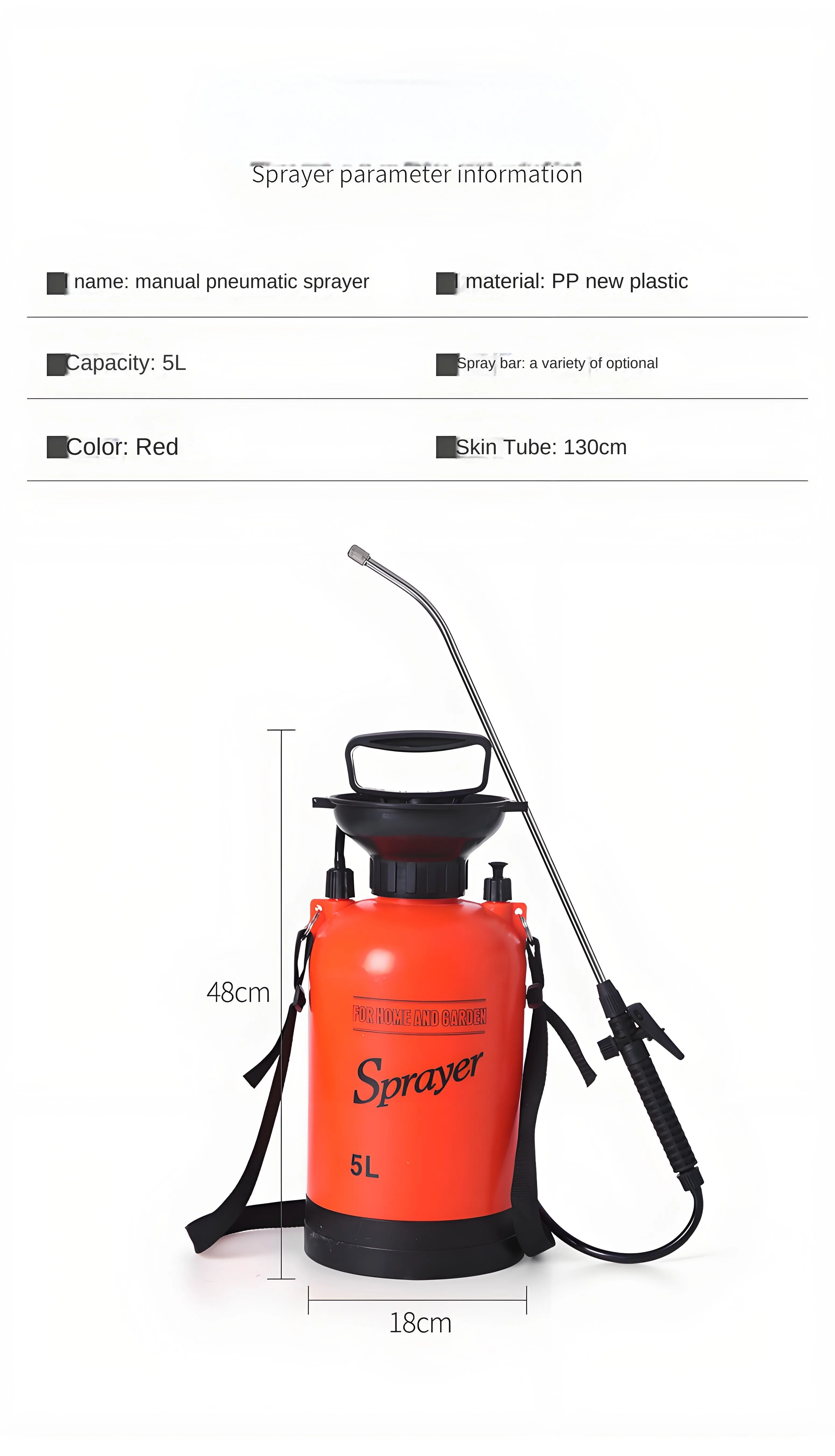 Custom Large 8L Garden Hand-Operated Water Sprayer Agricultural Manual Pressure Pump