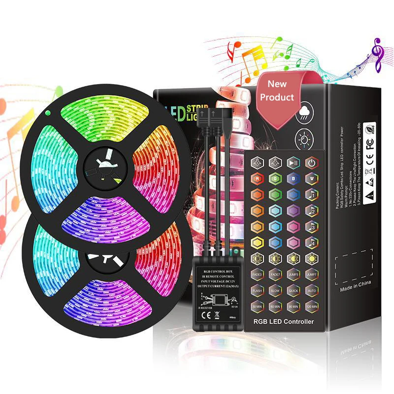  Лучшая китайская цена Светодиодная лента 5050 rgb с управлением через приложение для