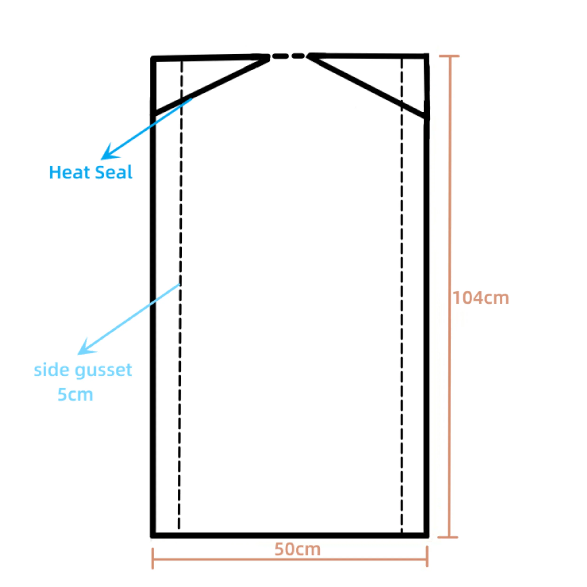 Inexpensive Eco Friendly Heavy Duty Rectangular clear Plastic Garment protection Bags for