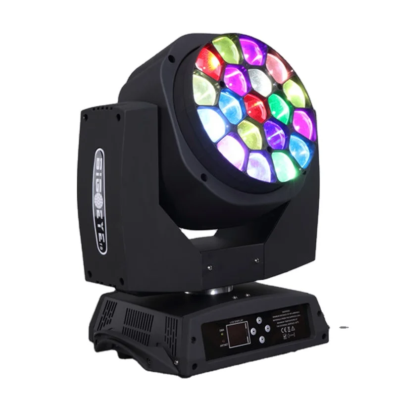 Big bee eye 19pcs*15W 4 In 1 RGBW led beam wash moving head disco light stage lighting