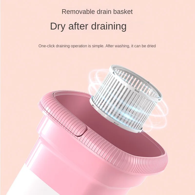 6.5L Electric Folding household clothes washer 6W Mini Washing Machine For Baby Clothes Underwear socks