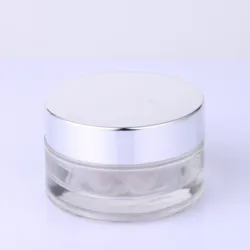 Frosted cylinder shape skin cream cosmetic container 30 ml 50 ml glass jar