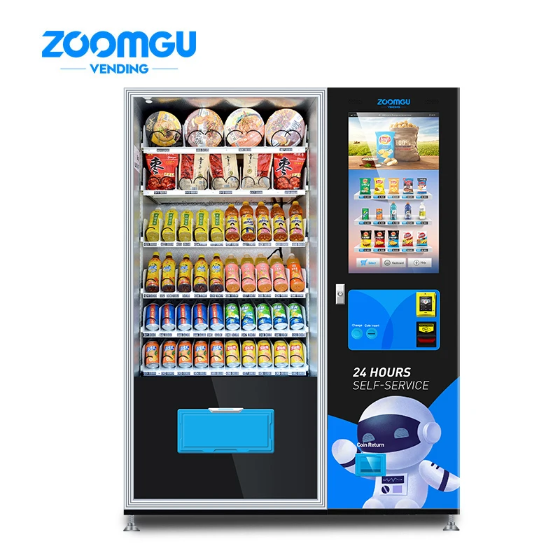 Zoomgu China Supplier Bulk For Sales Ramen And Water Vending Machine With 32' Touch Screen