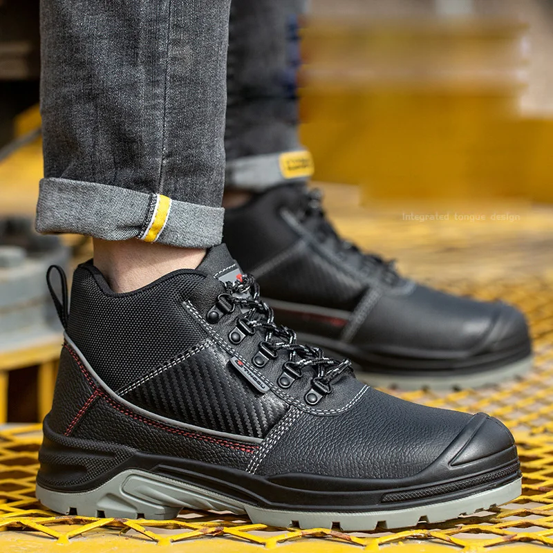 Wholesale big size summer  breathable protection anti mashing steel toe safety shoes