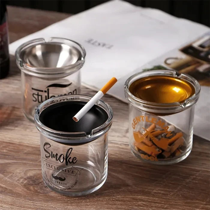 Wind Proof Smokeless Vehicle Custom Glass Sublimation Smoking Hookah Cup Do Not Drop The Ash Artifact Ashtray Car