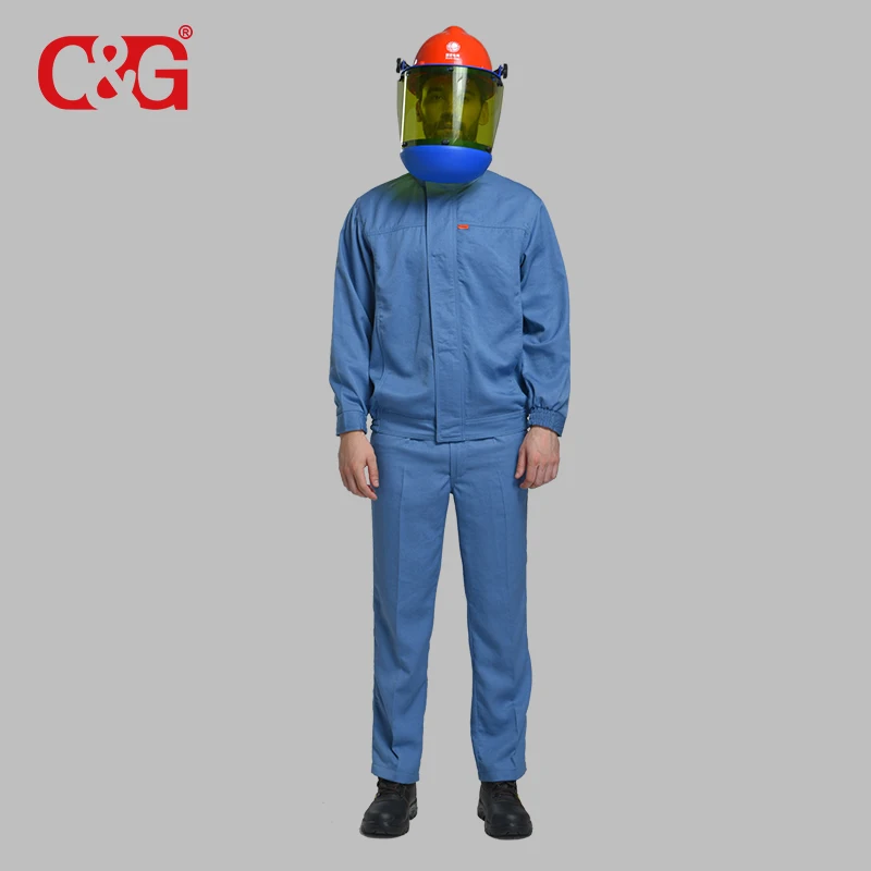 6cal Medium blue Inherently flame retardant fabric electrical safety electrical safety and protection electriccat 2 uniform