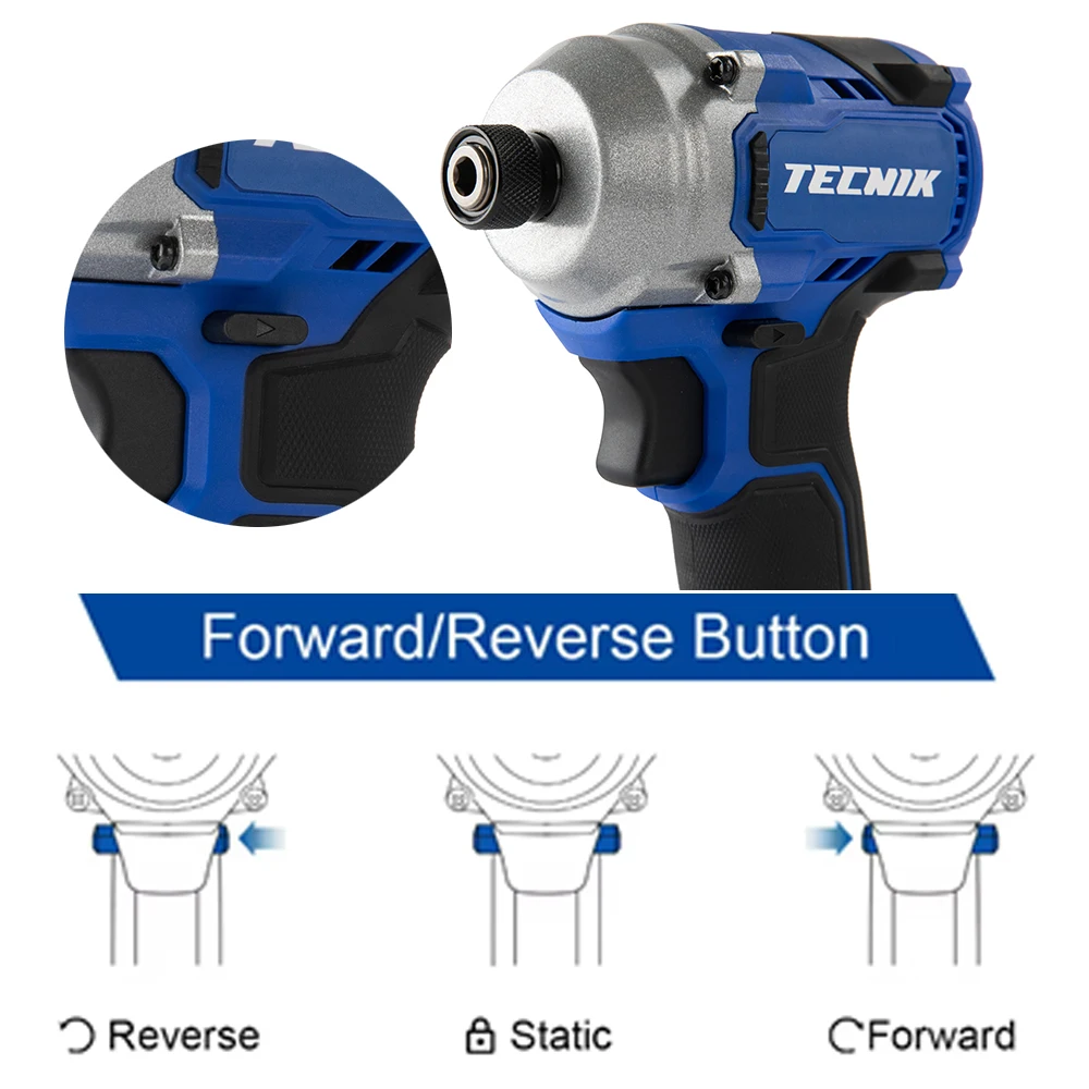 Impact Driver Kit 250N.m 3 Speed Brushless 20V Lithium Battery Hand-held 1/4 Inch Hex Cordless Impact Driver