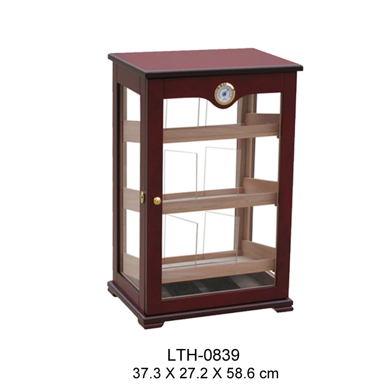 Spanish Cedar Wooden 600-800ct Acrylic glass Cigar case Showcase Cigar humidor Cigar Display Cabin For Smoke Store