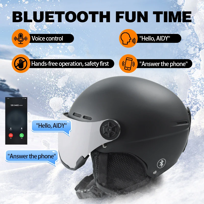 Снежный спортивный шлем с bluetooth-динамиком по заводской цене