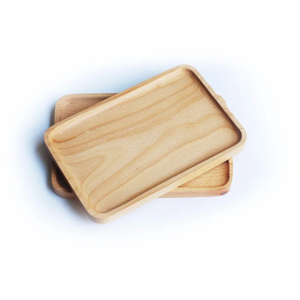 Acacia Custom Log Pallets Plate Board Serving Tray Bread Food Dry Fruit Wood Drink Coffee Wood Wooden Tray Rectangle ZF8001-01