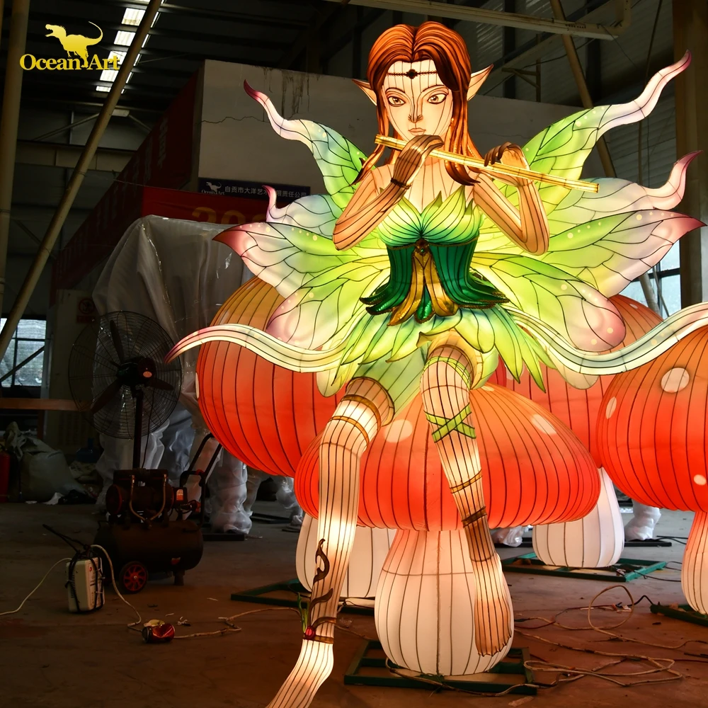 Chinese New Year Led Lantern Traditional Festival Silk Lantern Lights Show