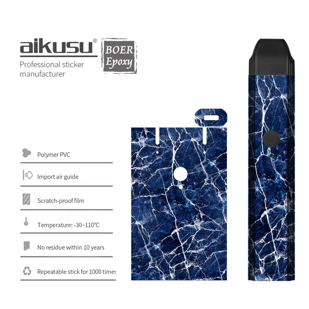 
aikusu Factory 3M wrap decal sticker for Caliburn, electronic cigarettes skin sticker vape accessories 