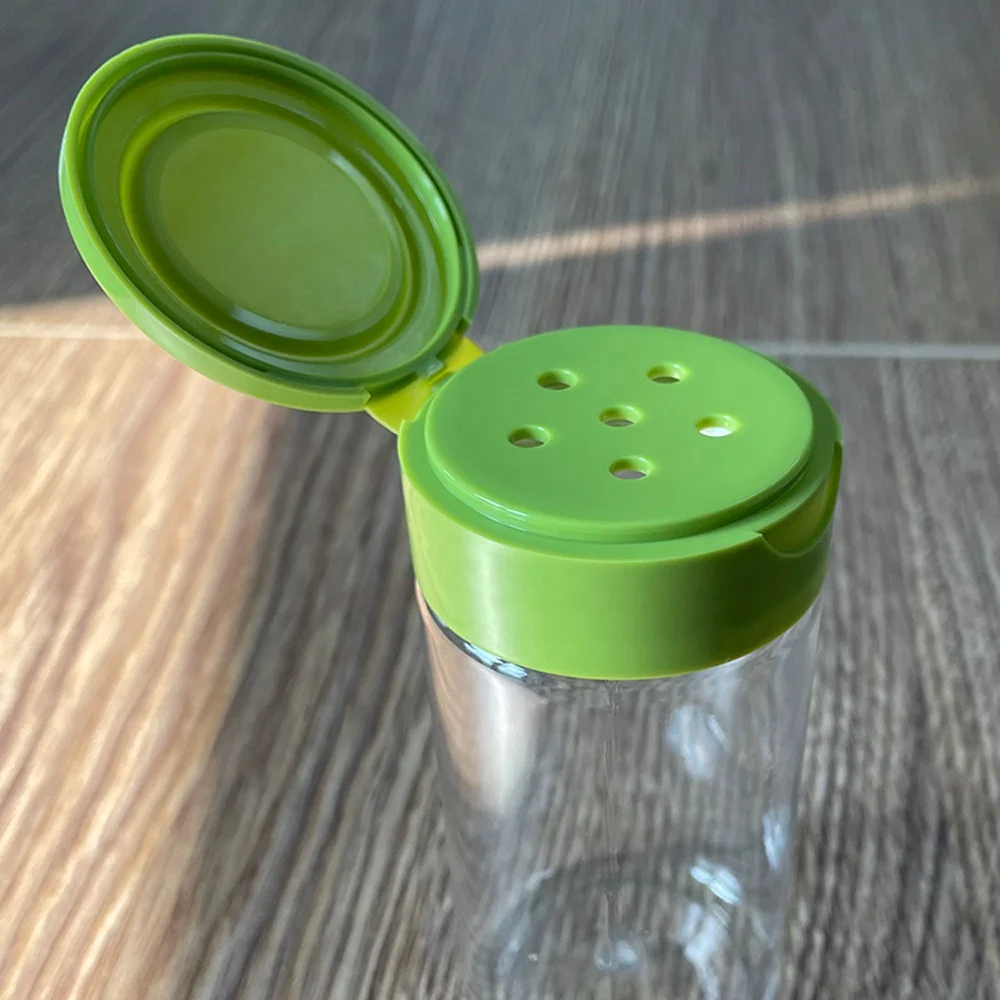 Custom Clear Plastic Spice Storage Jar 100ml Shaker Pepper Seasoning Bottle Plastic Spices Containers With Lids