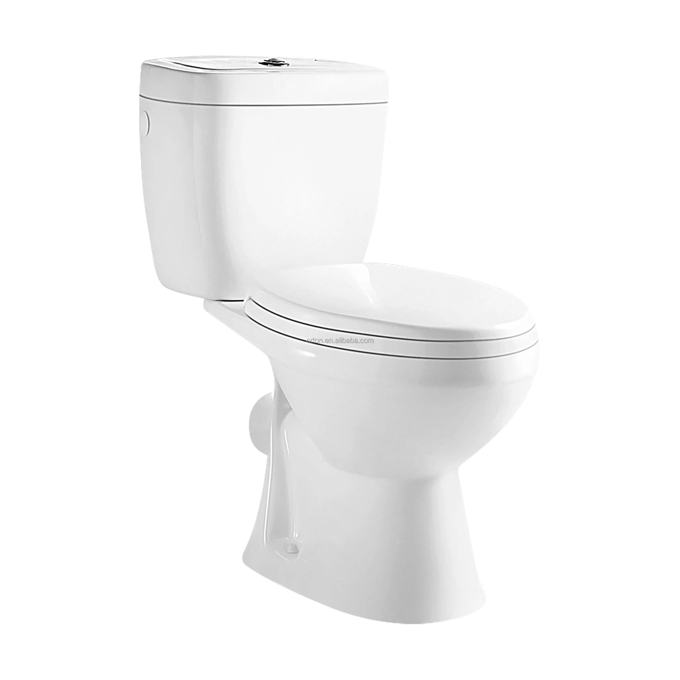 ORTONBATH новый дизайн Великобритания Европа низкая цена двойной смыв ловушка для унитаза из двух частей туалетный шкаф воды туалет с мягким закрытым чехлом сиденья