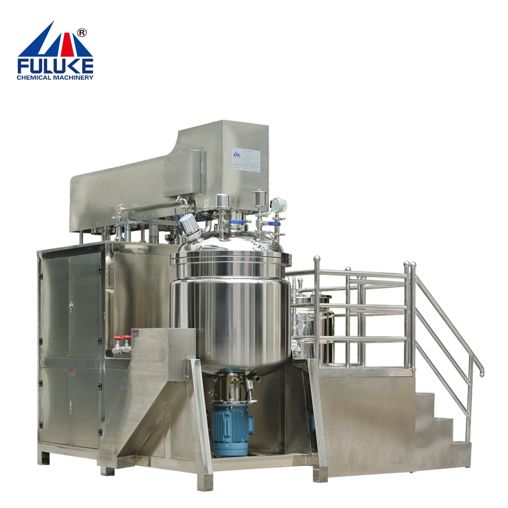Toothpaste Making Machine Vacuum Emulsifying Mixer Machine With Homogenizer