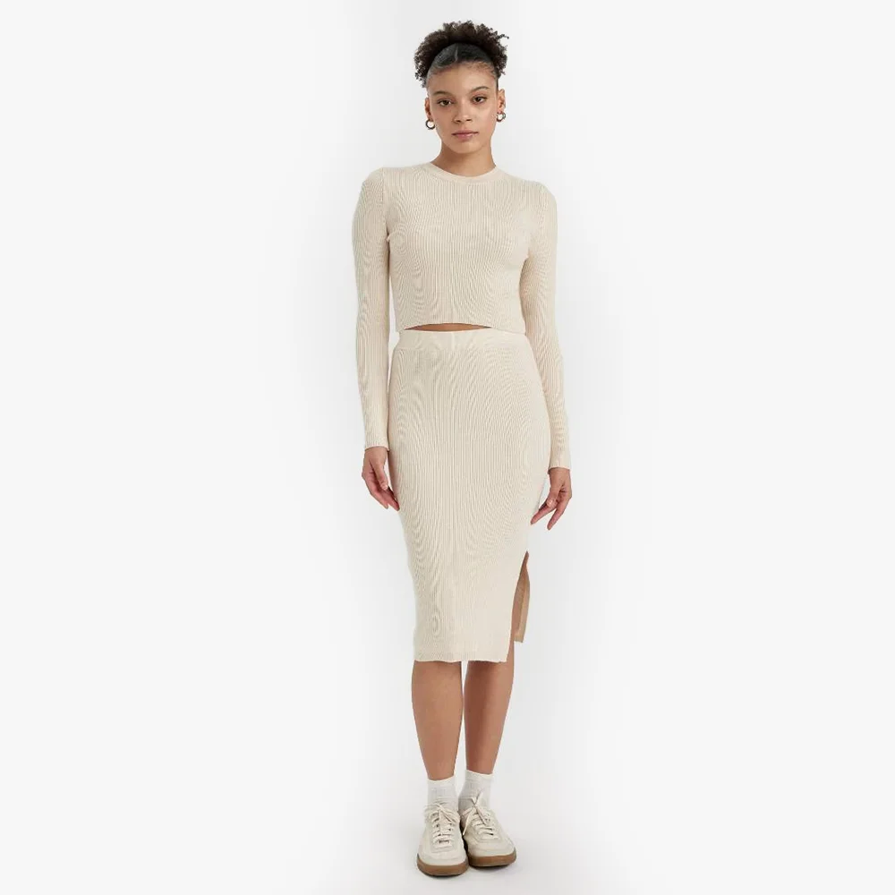 Backless Design Woman Knit Sweater Dress Knitted Clothes High Quality Worth Buying Custom Sexy Casual Dresses Bodycon Crew Neck