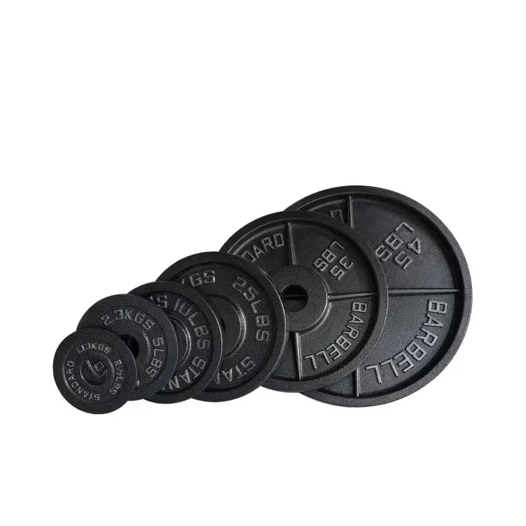 steel iron weight Plate commercial Cast Iron barbell weights multi gym equipment steel  set gym plates weight for sale