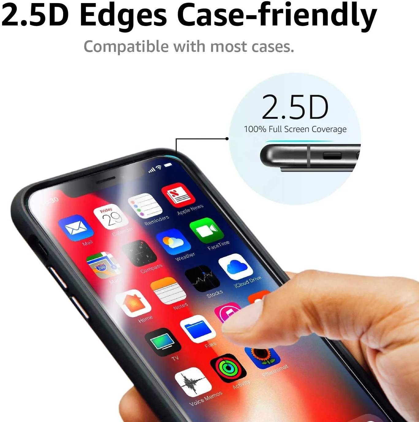AOYIYA 9H Full Glass Screen Protector Durable Protection Tempered Glass for iPhone 11 12 13 Pro Max