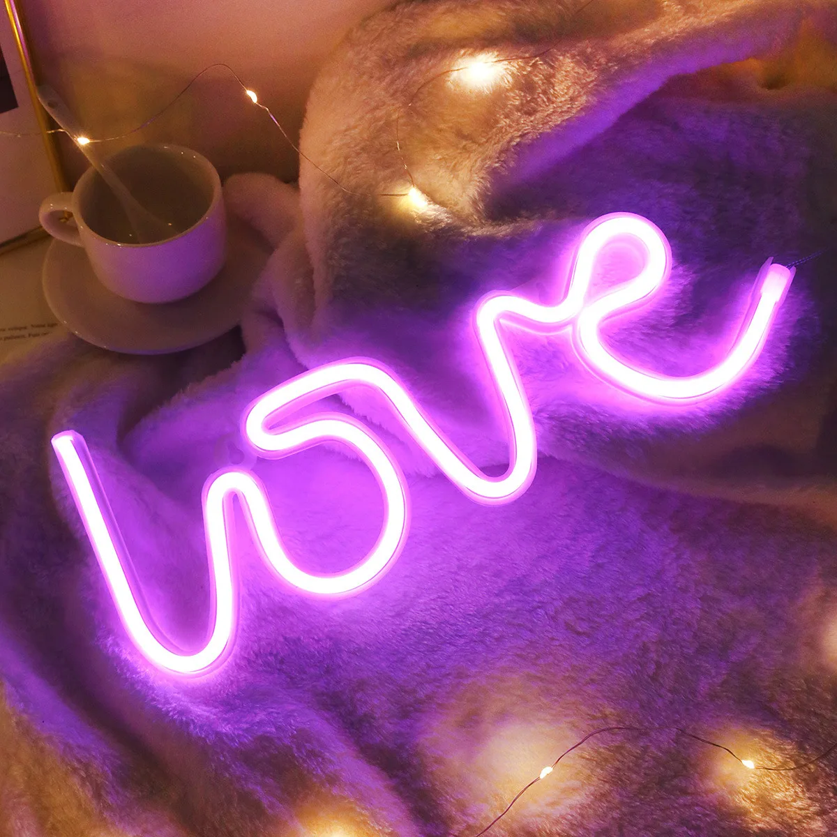 GIGO Super bright love led neon light sign it was always you wedding neon sign love letter neon sign
