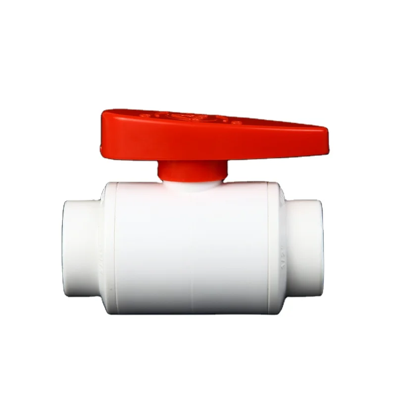 Sanking UPVC 20-50mm Plastic PVC Ball Valve Compact Ball Valve Plastic For Irrigation And Water Supply
