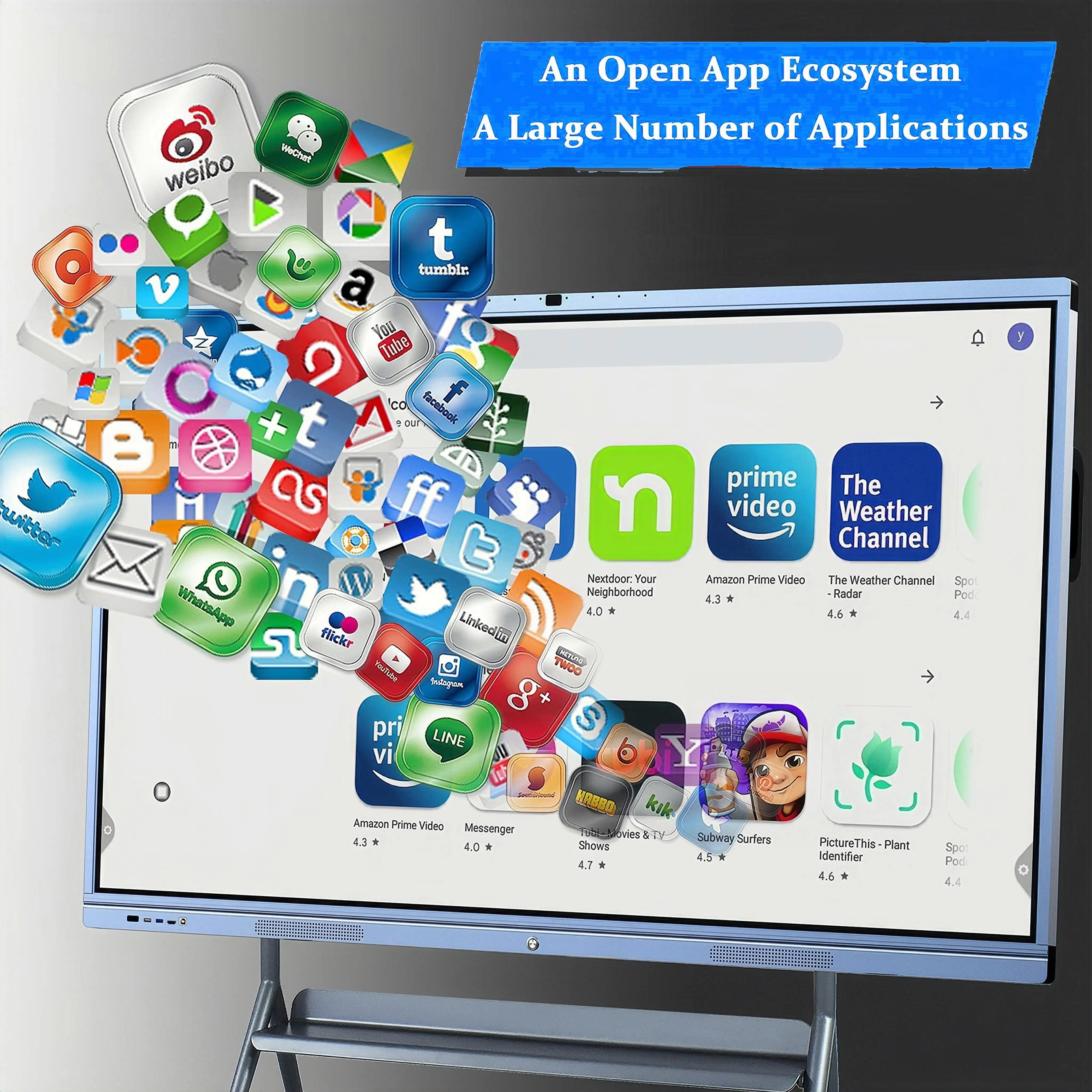 55 65 75 86 98 inch touch lcd monitor smart board big lcd advertising display touch screen digital board interactive whiteboard