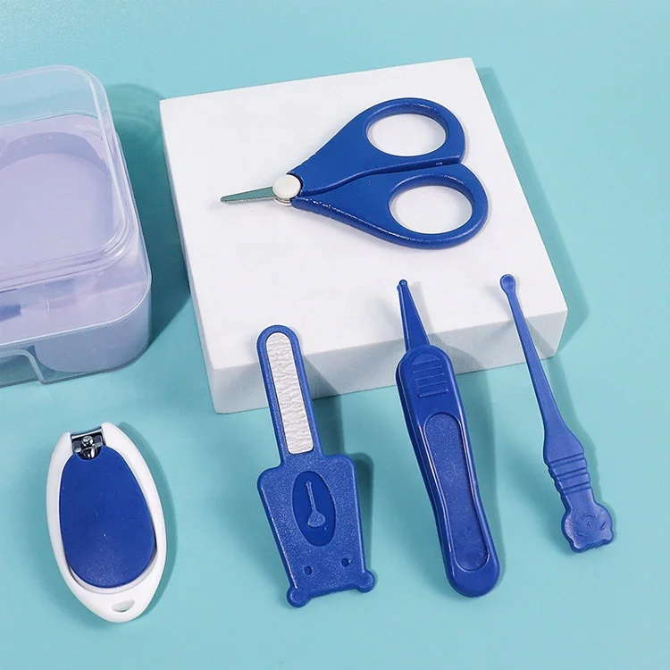 Manufacturer Nail Grooming Tool Baby Nail Clipper Manicure Kit 5pcs Baby Nail Care Set For New Born Toddler Kids