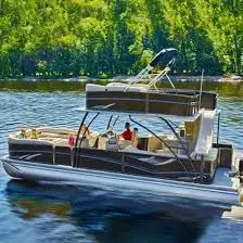 30ft Luxury Double Decker Pontoon Boat Fishing With Electric Luxury Motors& Slide For Sale