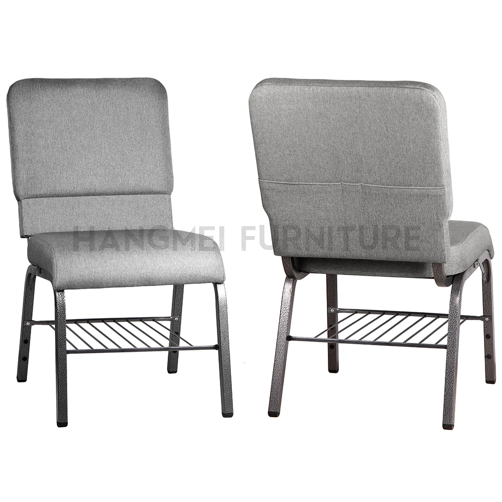 Foshan Factory Modern Church Chair Interlocking Stacking Design Wholesale Cheap Church Chair with Bookrack and Tablet