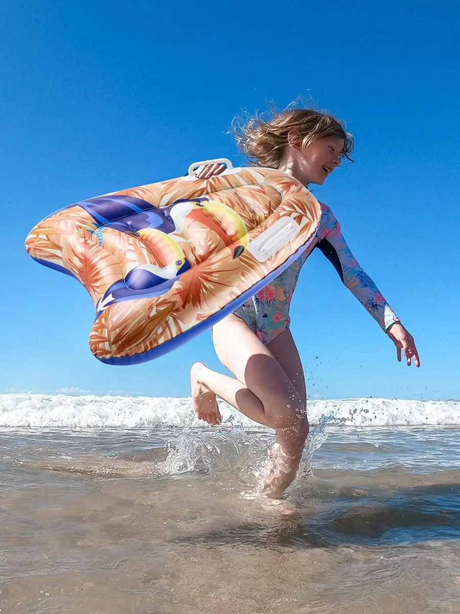 Thickened inflatable surfboard for children swimming planking board for  learning to swim light kick board water surfing board