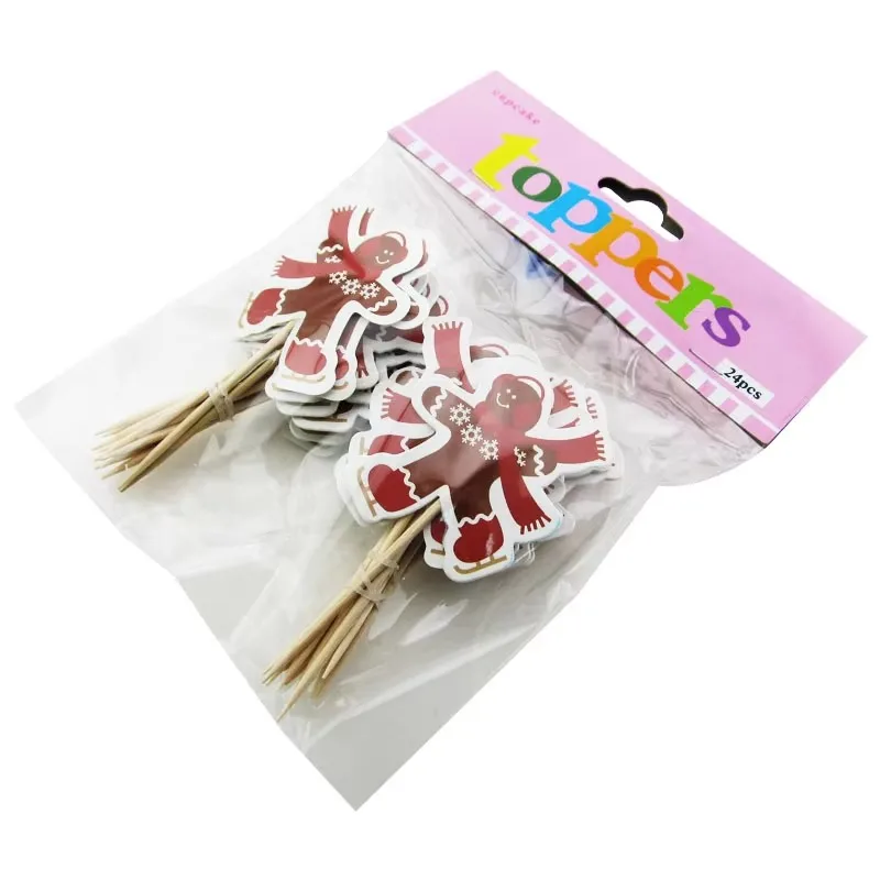 Hot sale digital printing Multi Style flag party cake pick cake topppers