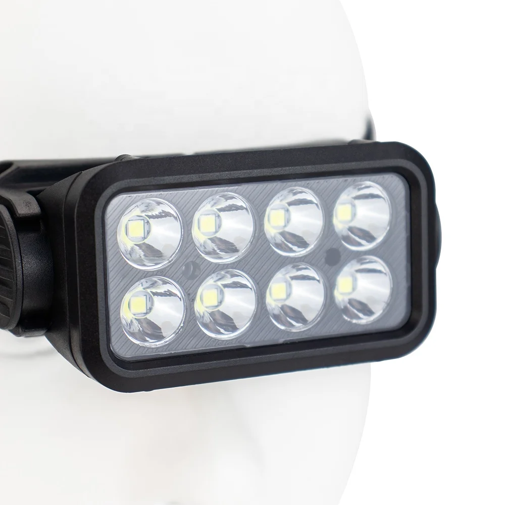 3030 built-in battery SOS smart sensor headlamp abs outdoor rechargeable led headlight