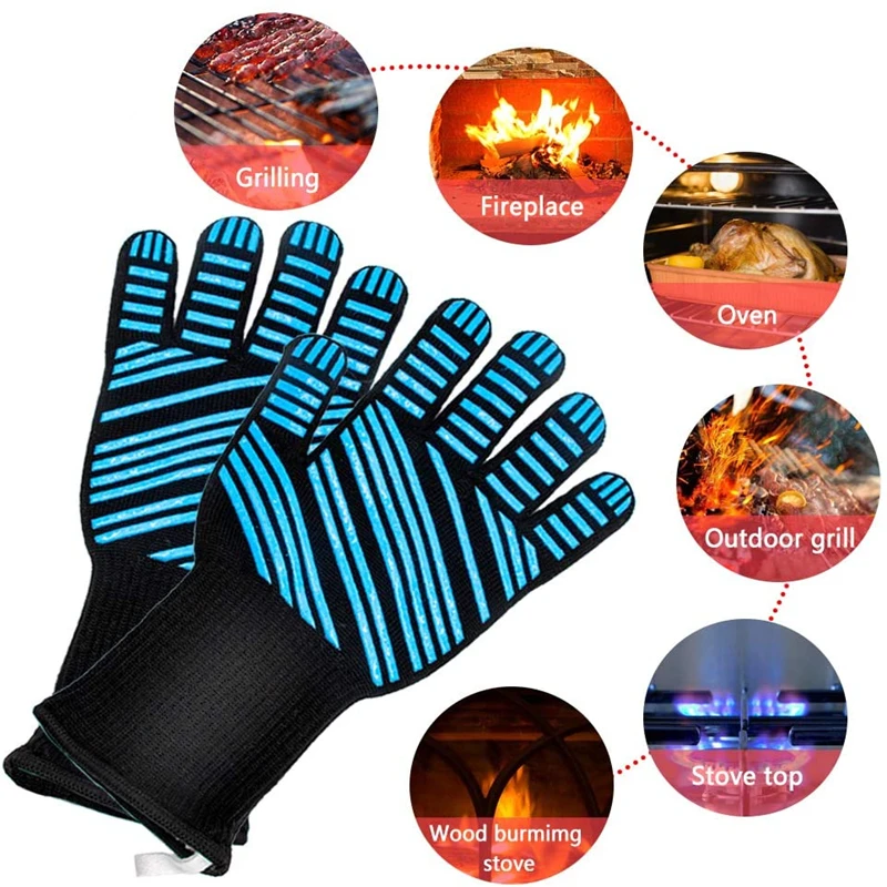 High quality outdoor barbecue gloves top cooking gloves