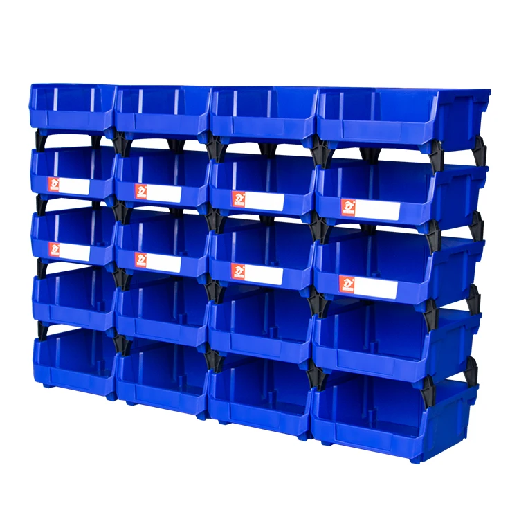 Stacking hot selling plastic shelf bin drawer box with dividers for small parts screws storage