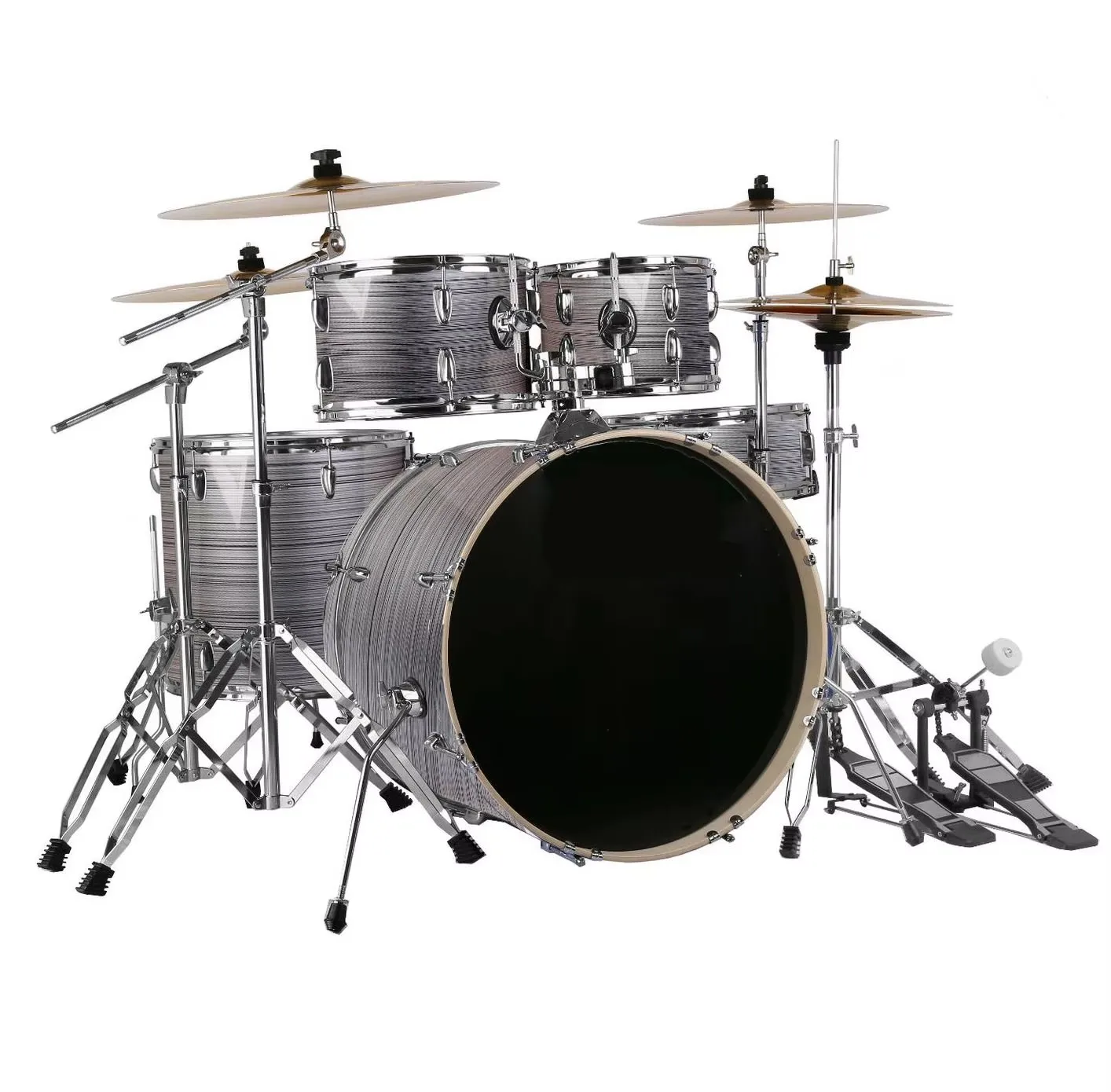 Best Choice Products 5-Piece Full Size Complete Adult Drum Set w/Cymbal Stands, Stool, Drum Pedal, Sticks, Floor Tom