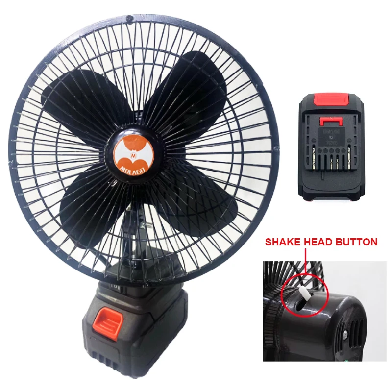 2024  4 8 12 inch Fishing Picnic  portable outdoor fan Metal   lithium battery fan