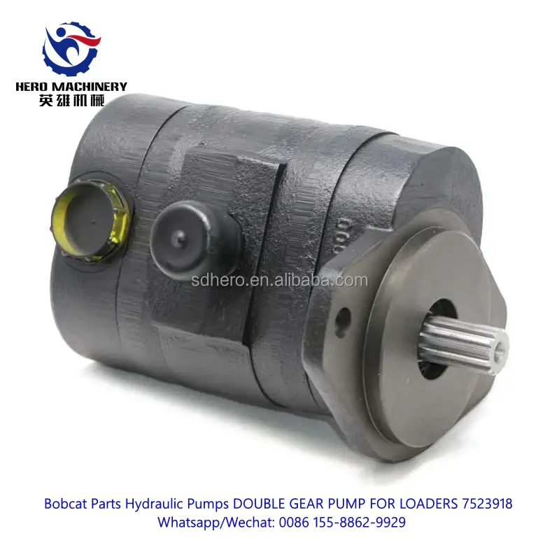 Genuine Bobcat Parts 7523918 Hydraulic System Hydraulic Pumps DOUBLE GEAR PUMP FOR LOADERS
