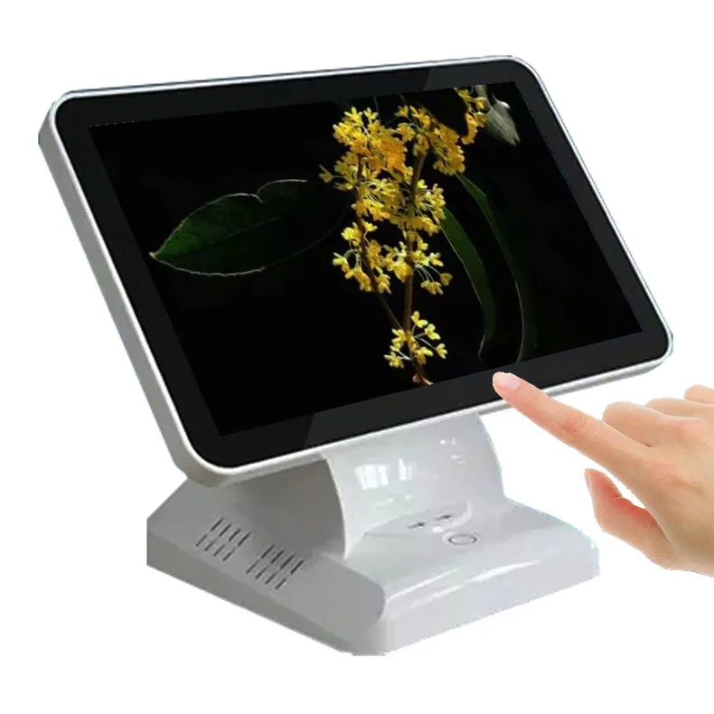 Retail pos system for usa full cash register with dual reception desk with cash register and drawer