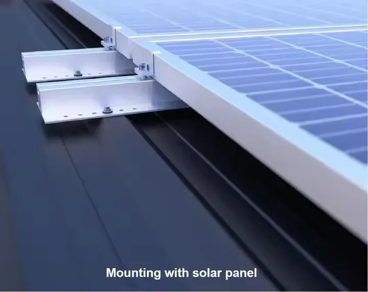 Aluminum mini rail for roof solar panel mounting system
